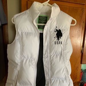 White puffy vest